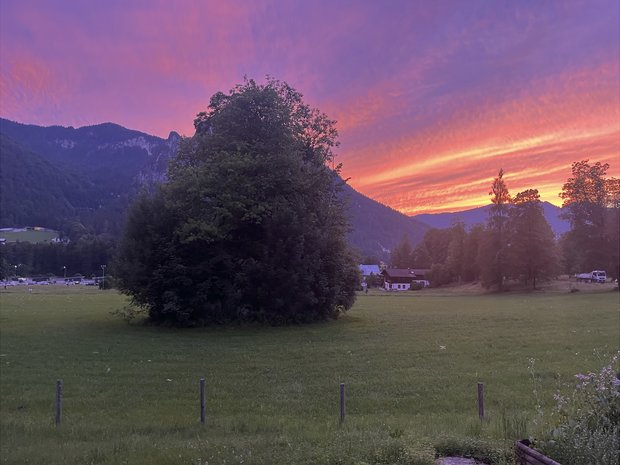 Sonnenuntergang bei Schönau